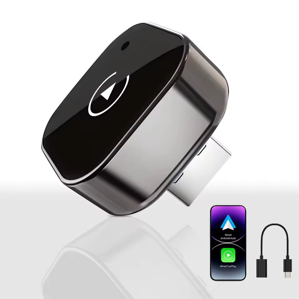 2 in 1 Wireless CarPlay Adapter&Android Auto Wireless Adapter, 5Ghz WiFi Type-C/USB Plug Play CarPlay Wireless - gizmoo