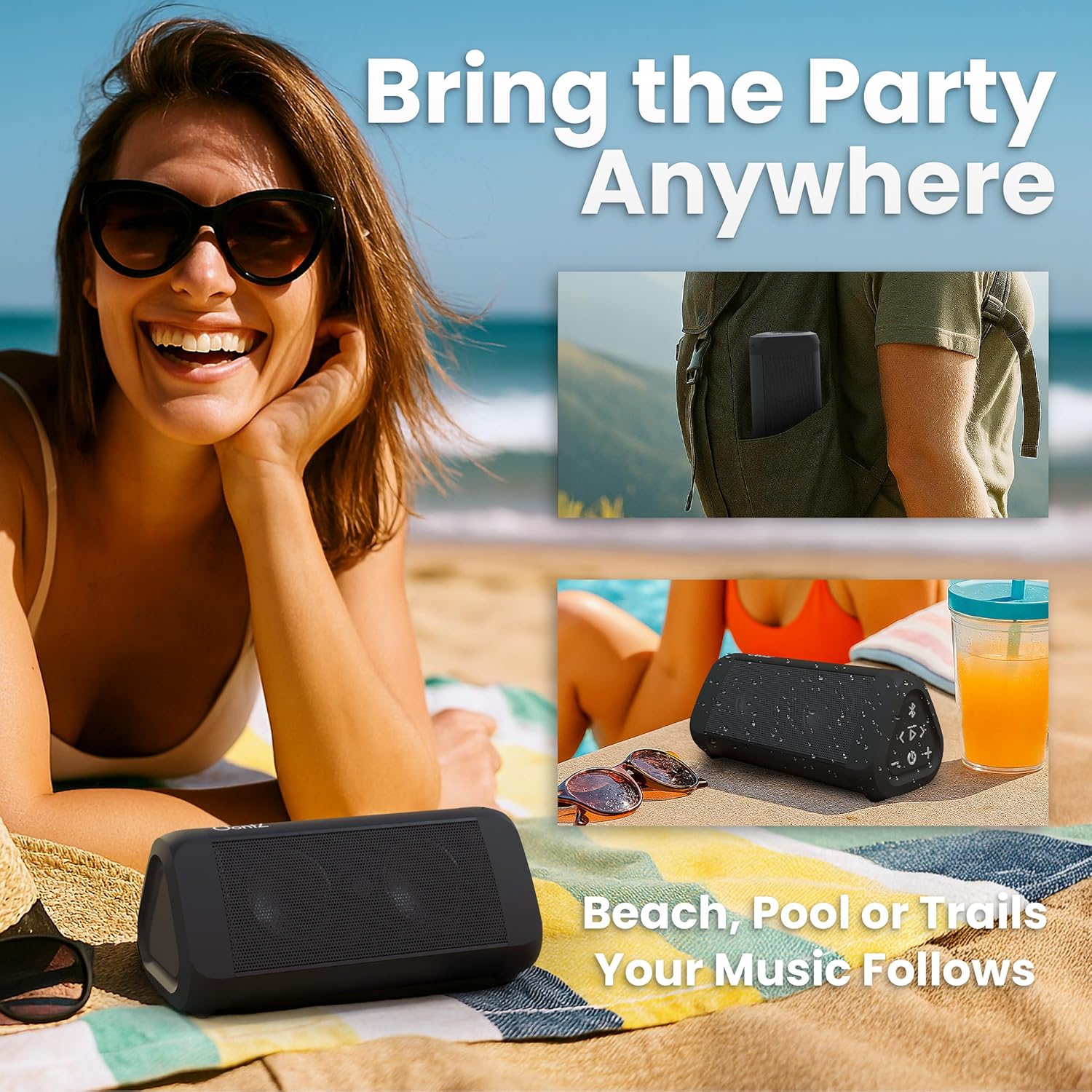 OontZ Ultra Portable Bluetooth 5.4 Speaker | 14W Sound, 20 - Hr Battery - gizmoo